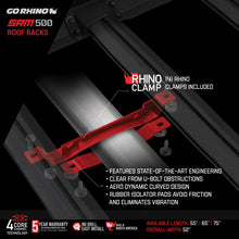 Load image into Gallery viewer, Go Rhino SRM500 Dual Rail Kit (For 55in. Long Rack) - Tex. Blk (Rails ONLY - Req. Platform)