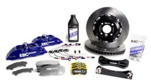 Load image into Gallery viewer, EBC Racing 10-14 Ford Mustang GT 5.0L Blue Apollo-4 Calipers 355mm Rotors Front Big Brake Kit