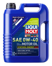Load image into Gallery viewer, LIQUI MOLY 5L Synthoil Energy A40 Motor Oil SAE 0W40 - Single
