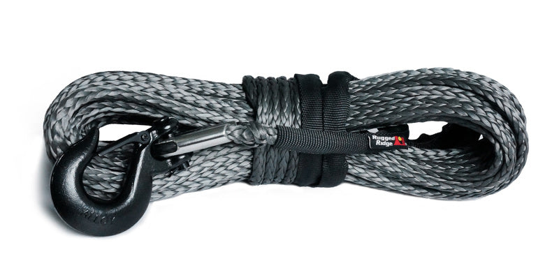 Rugged Ridge Synthetic Winch Line Dark Gray 7/16in x 90 Ft