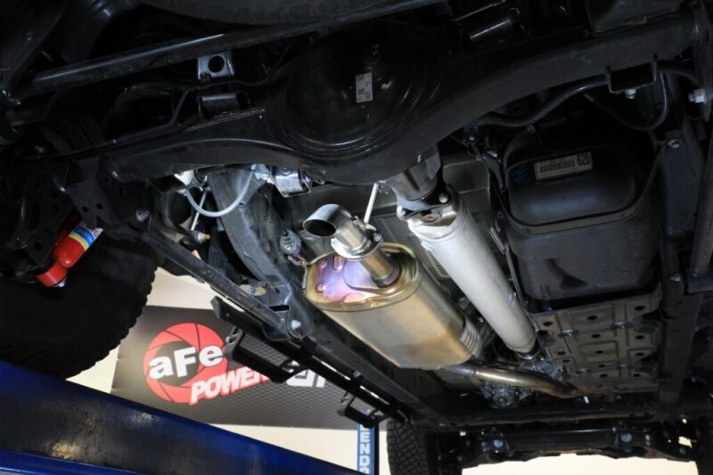 aFe ROCK BASHER Axle-Back Exhaust System Toyota Tacoma 24-25 L4-2.4L (t)