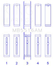 King Engine Bearings Jeep 350CI 5.7L Main Bearing Set