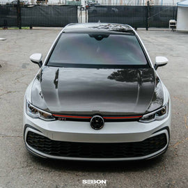 Seibon 22-23 Volkswagen Golf GTI/R OEM Style Carbon Fiber Hood