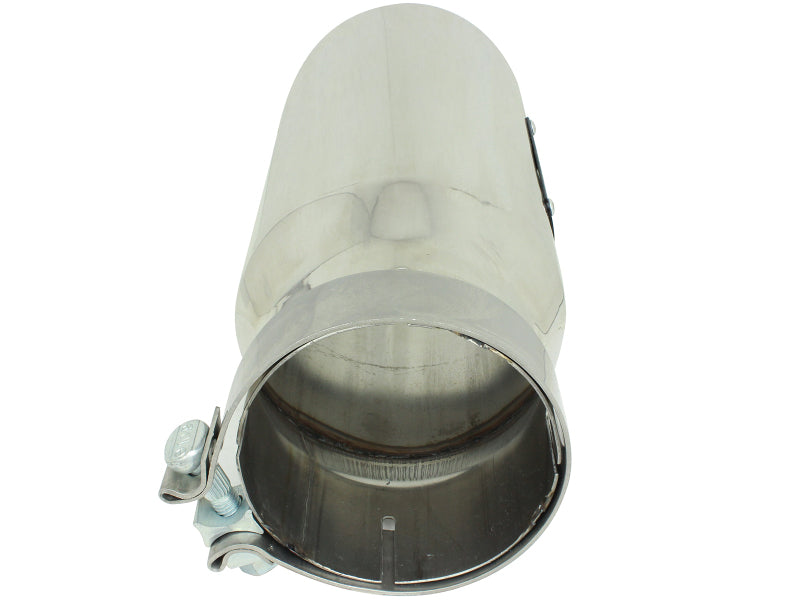 aFe MACH Force-Xp Universal Exhaust Tip 4 IN Inlet x 5 IN Outlet x 12 IN L- Polished Tip