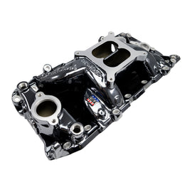 Edelbrock RPM Air-Gap Intake Manifold for Big-Block Chevy Oval Port - Black Plasma Finish