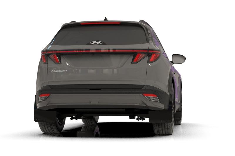 Rally Armor 25-26 Hyundai Tucson (Excl. ICE &amp; XRT) Black UR Mud Flap w/ White Logo