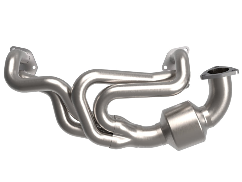 aFe Twisted Steel 304 Stainless Steel Header w/ Cat 13-19 Subaru Outback H4-2.4L