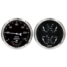 Load image into Gallery viewer, Auto Meter Old Tyme Black Quad &amp; Tach/Speedo 5in. - 2 Pc.