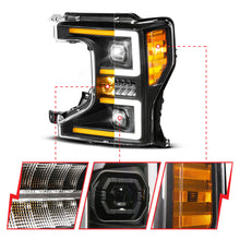 Load image into Gallery viewer, ANZO 20-22 Ford Super Duty (Halogen) Z-Series Full LED Proj Headlights SeqSig - Driver Side ONLY