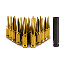 Load image into Gallery viewer, Mishimoto Steel Spiked Lug Nuts M12x1.5 20pc Set - Gold