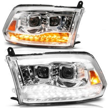 Load image into Gallery viewer, ANZO 09-19 Dodge RAM 1500 / 10-18 2500/3500 LED Proj Headlights SeqSig Chrome - Pair