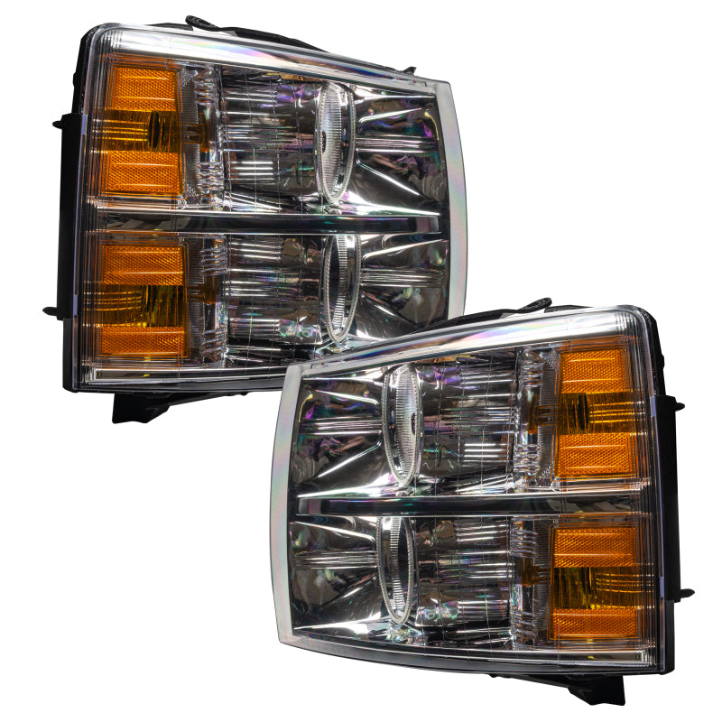 Oracle Lighting 07-13 Chevrolet Silverado Pre-Assembled LED Halo Headlights-Red