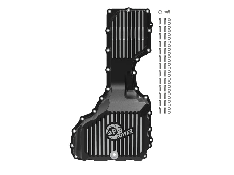 aFe 17-19 GM Diesel V8-6.6L L5P Engine Oil Pan w/ Machined Fins