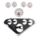 Autometer Arctic White Direct Fit Dash Kit 55-56 Chevrolet (1 x 3-3/8in. / 4 x 2-1/16in.)