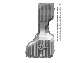 aFe GM Diesel Trucks 17-19 V8-6.6L L5P POWER Street Series Engine Oil Pan Raw w/ Machined Fins