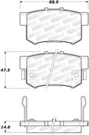 StopTech Sport Performance 97-02 Honda Accord Rear Brake Pads