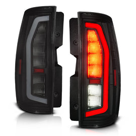 Anzo 07-14 Chevrolet Suburban / 07-14 GMC Yukon Black Full LED Tail Light Plank Style w/ Smoke Lens