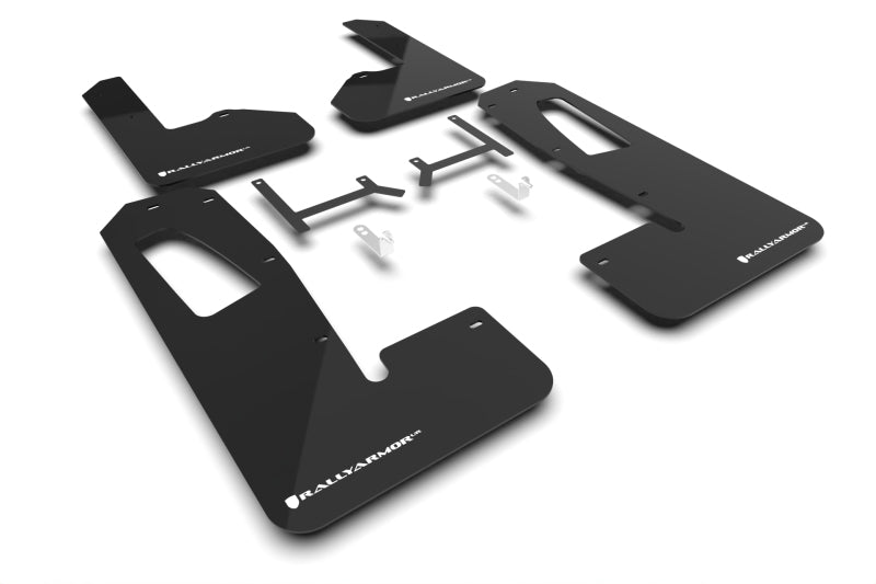 Rally Armor 22-26 Rivian R1S Black UR Mud Flap w/White Logo