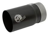 aFe MACH Force-Xp Universal Exhaust Tip 3-1/2 IN Inlet x 4 IN Outlet x 7 IN L Black Right Side Exit