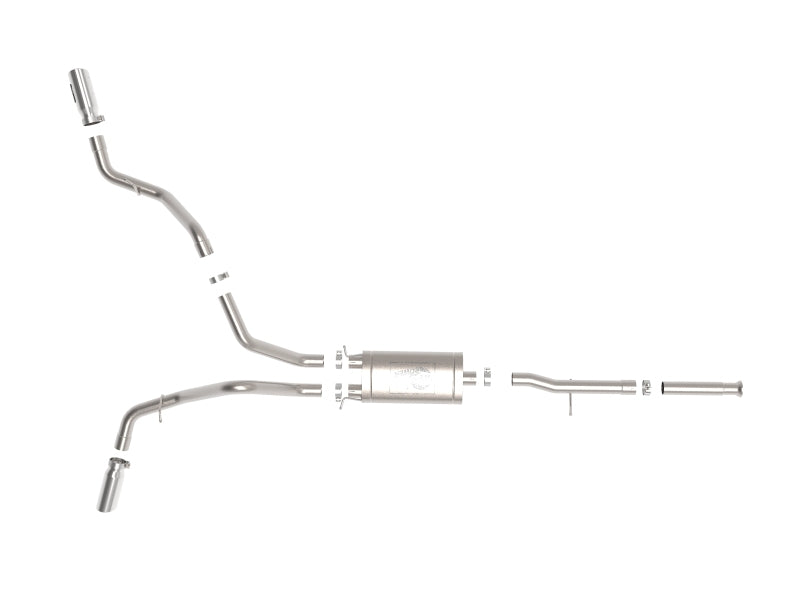 aFe Apollo GT Cat-Back Exhaust GM Trucks 09-18 V6-4.3L/V8-4.8/5.3L-Dual Rear-Side Exit Polish Tips