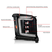 Load image into Gallery viewer, ANZO 15-20 GMC Yukon (Incl XL - Factory Halogen Models) Full LED Proj Headlights Black - Pass. Side