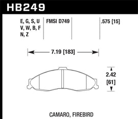 Hawk 98-02 Camaro ER-1 Street Front Brake Pads