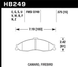 Hawk 98-02 Camaro ER-1 Street Front Brake Pads
