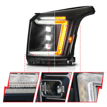 Load image into Gallery viewer, ANZO 15-20 GMC Yukon (Incl XL - Factory Halogen Models) Full LED Proj Headlights Black - Pass. Side