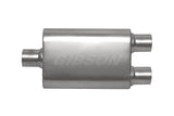 Gibson CFT Superflow Center/Dual Oval Muffler - 4x9x18in/3in Inlet/2.5in Outlet - Stainless