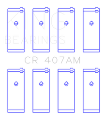 King Engine Bearings Nissan CA16DE/CA18DE/CA18ET/CA20E/CA20S/CD17 (Size +0.50mm) Conrod Bearing Set