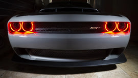 Oracle 15-23 Dodge Challenger Pre-Installed LED Halo Headlight Bezel - Red