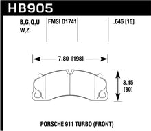 Load image into Gallery viewer, Hawk 17-20 Porsche 911 Front ER-1 Brake Pad Set