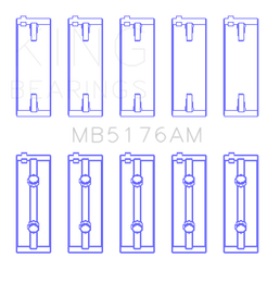 King Engine Bearings Mitsubishi 4G93 SOHC (Size 0.25) Main Bearing Set