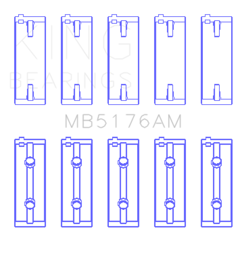 King Engine Bearings Mitsubishi 4G93 SOHC (Size 0.5) Main Bearing Set