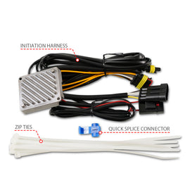 ANZO 05-11 Toyota Tacoma Full LED Projector Headlights White DRL/Init/SeqSig Black - Pair