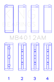 King Engine Bearings Toyota 5Vzfe (Size +0.75mm) Main Bearing Set