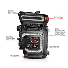 Load image into Gallery viewer, ANZO Z-Series 20-23 Chevy Silverado 2500/3500 Z-Series Full LED Proj Headlights Black - Pass. Side