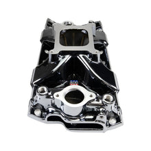 Load image into Gallery viewer, Edelbrock Chevy SB Victor Jr. 23 Degree Black Plasma Intake Manifold