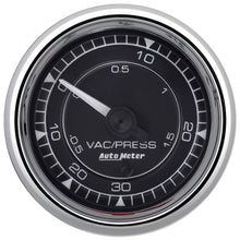 Load image into Gallery viewer, AutoMeter Chrono 2-1/16in 30in HG/30PSI Digital Stepper Motor Vacuum/Boost Gauge - Chrome