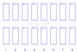 King Engine Bearings General Motors 379/395 16V (Size +0.50mm) Connecting Rod Bearing Set
