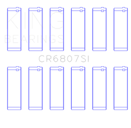 King Engine Bearings Ford V6 Triton/Ohv (Od+.002in) (Size +0.75mm) Connecting Rod Bearing Set