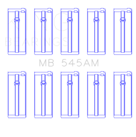 King Engine Bearings Ford N4A/Ne/L/N/Jcc/Lcj/Lse (Size +0.50mm) Main Bearing Set