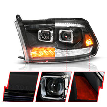 Load image into Gallery viewer, ANZO 09-19 Dodge RAM 1500 / 10-18 2500/3500 LED Proj Headlights SeqSig Black - Pair