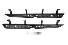 Load image into Gallery viewer, DV8 Offroad 19-24 GMC Sierra 1500 Crew Cab OE Plus Side Steps - Black Steel