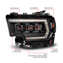 Load image into Gallery viewer, ANZO 19-24 RAM 2500/3500 Z-Series Full LED Proj Headlights DRL/Init/SeqSig - Pass. Side ONLY