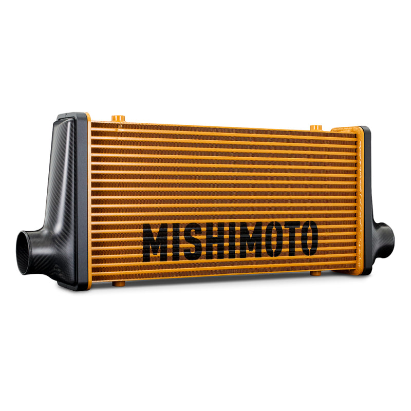 Mishimoto Universal Carbon Fiber Intercooler - Matte Tanks - 600mm Gold Core - S-Flow - P V-Band