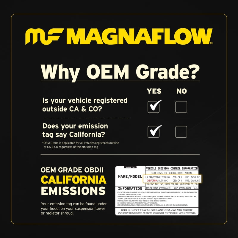 MagnaFlow 14-18 Mitsubishi Outlander Underbody 2.4L AWD Direct Fit Catalytic Converter