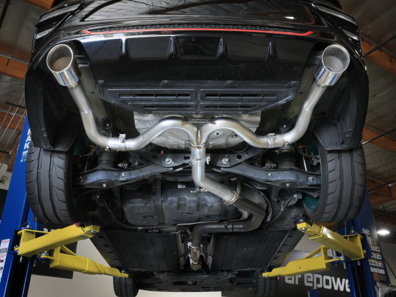 aFe Takeda 20-21 Kia Forte GT 1.6L (t) 3in to 2.5in SS Axle-Back Exhaust System w/ Polished Tips