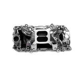 Edelbrock RPM Air-Gap Intake Manifold for Big-Block Chevy Oval Port - Chrome Plasma Finish
