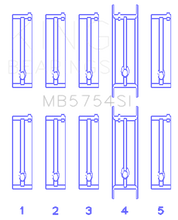 Load image into Gallery viewer, King Engine Bearings Chevrolet 121Ci/Ln2 134Ci Fl O/S 010 (Size +0.75mm) Main Bearing Set